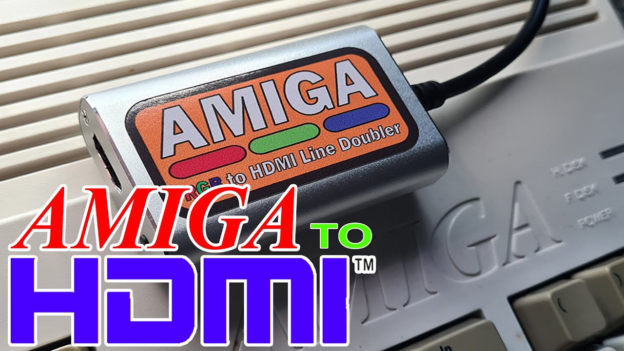 Amiga RGB to HDMI Line Doubler Converter with Stereo Audio - Plug and Play