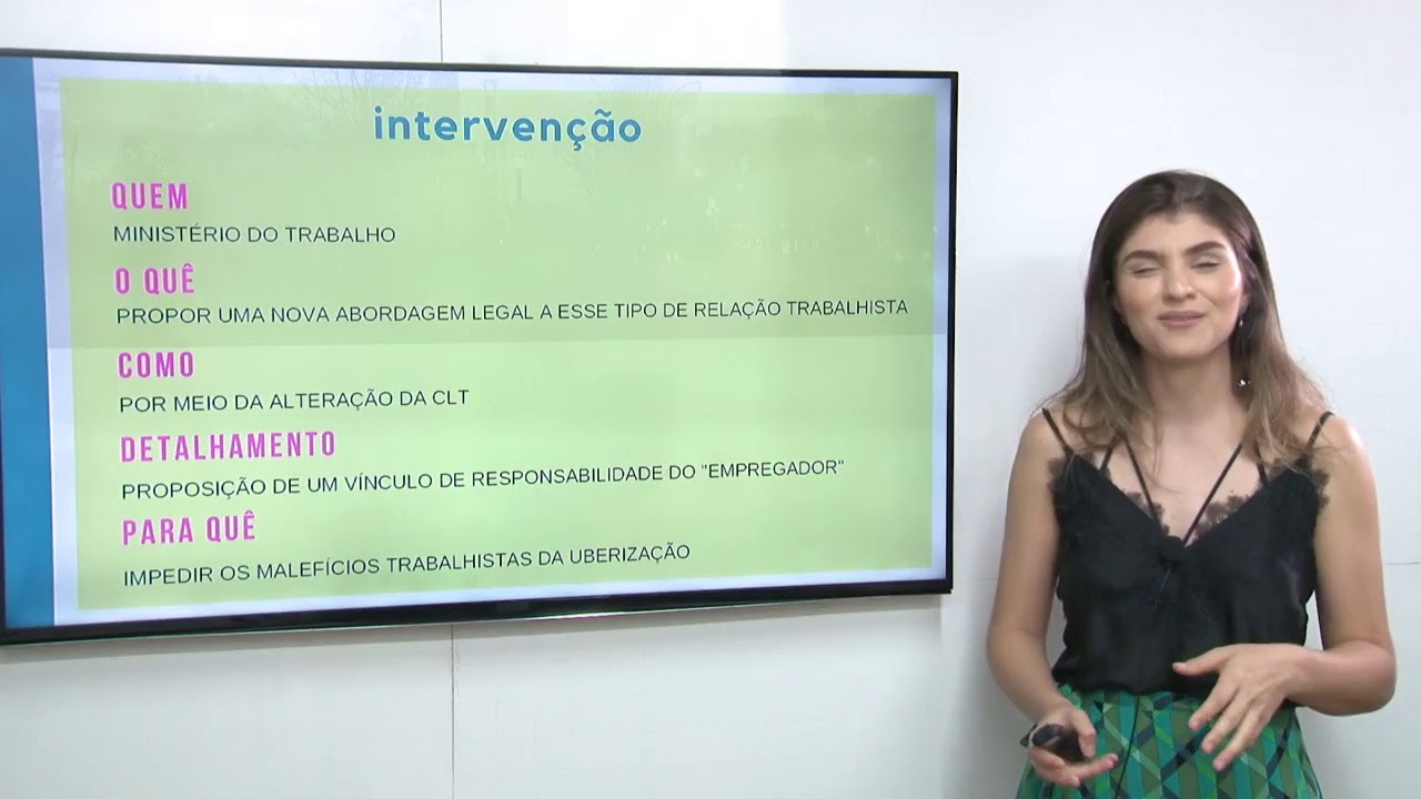 Redação - A uberização do trabalho -  Profa. Bela