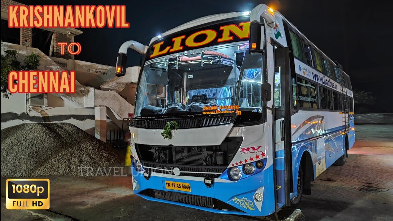 LION TRAVELS JOURNEY | KRISHNANKOVIL To CHENNAI | NON A/C SLEEPER | BUDGET & TRADITIONAL SLEEPER BUS