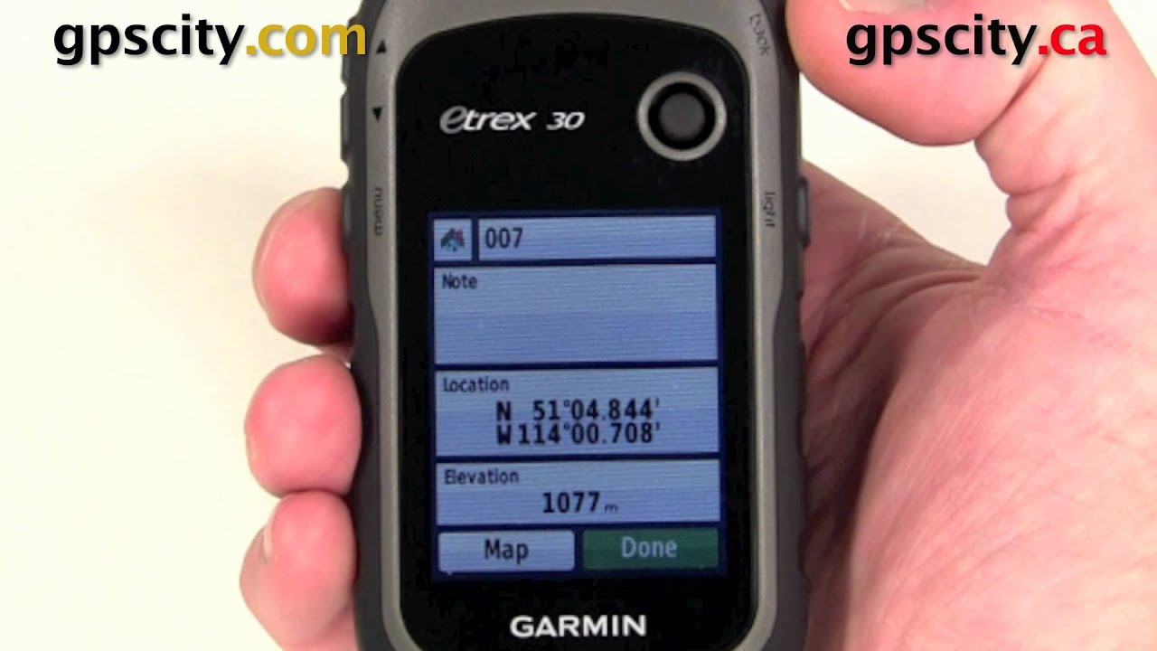 Marking a Waypoint on the Garmin Etrex 30