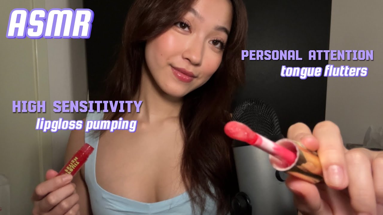 ASMR HIGH Sensitivity Mouth Sounds 👄 Lipgloss & Makeup Application