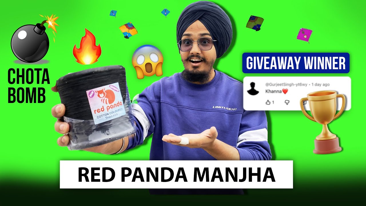 Red Panda Gattu Unboxing + Testing ! Cheap And Best Gattu ! Kites ! Manjha