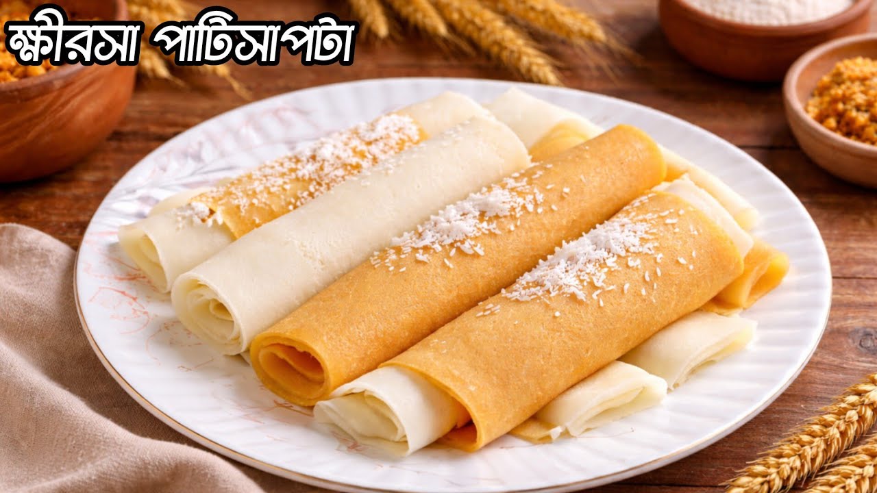 ২ ধরনের ক্ষীরসা পাটিসাপটা পিঠার রেসিপি। Patishapta pitha recipe in bengali l mukhoruchi ranna