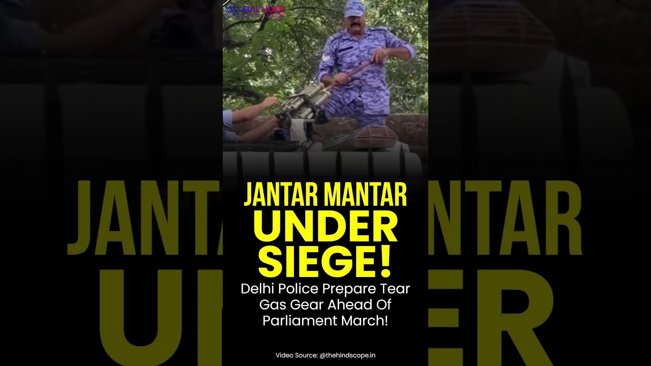 #jantarmantar UNDER #siege! #delhipolice  Prepare Tear Gas Gear Ahead of #parliament March! #news
