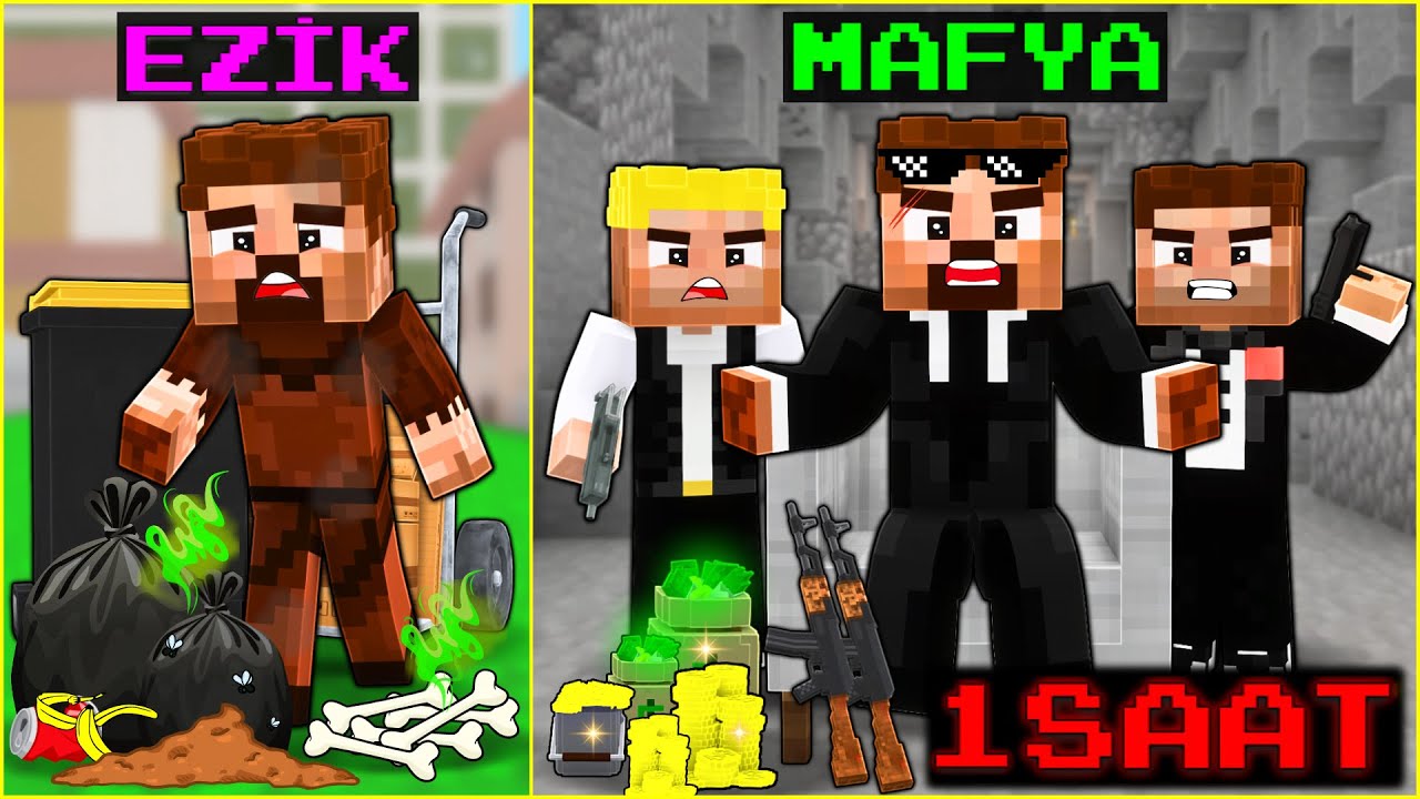 EZİKLİKTEN, MAFYALIĞA DOĞRU FAKİRİN HAYAT FİLMİ! 😱 -Minecraft