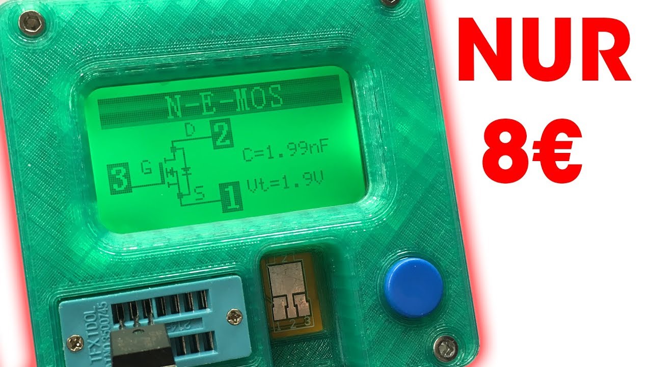 8€ Bauteiletester LCR-T4 für Transistoren, Kondensatoren, Widerstände etc.