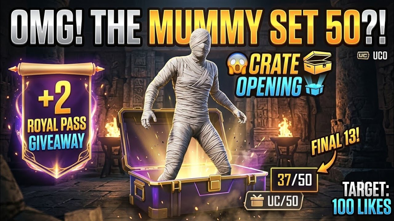 10 ROYAL PASS GIVEAWAY GIVEAWAY 🎊 AND MUMMY SET CRATE OPENING 540UC #bgmi #battlegroundsmobileindia 