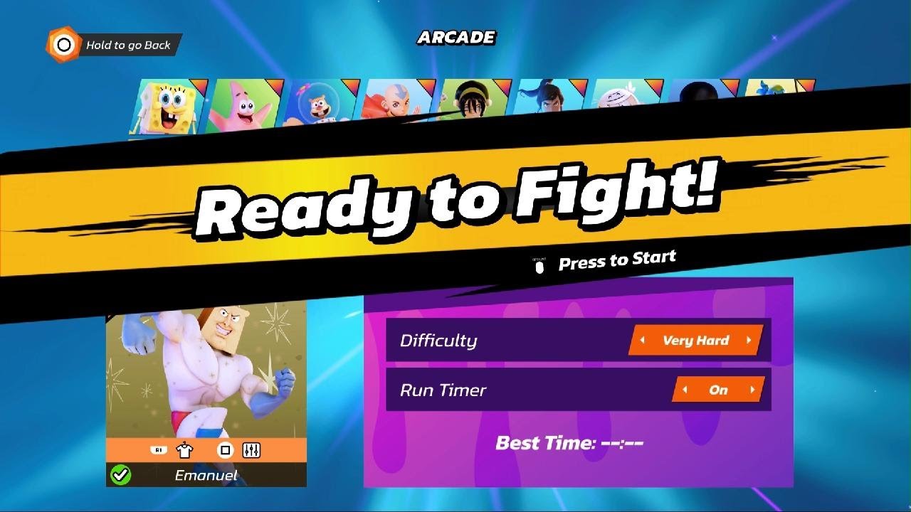 Arcade No Retrys Very Hard: Powdered Toast Man Nickelodeon All-Star Brawl