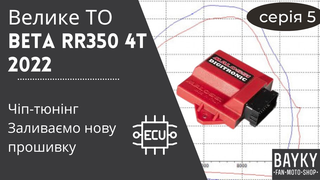 Серія 5. Велике ТО BETA RR350. Чіп-тюнінг, заливаємо нову прошивку