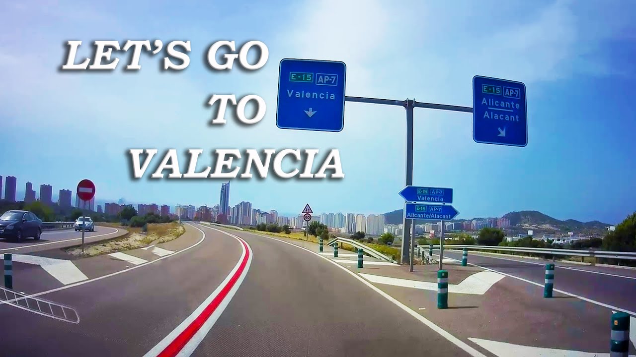 Roads of Europe. How to go from Benidorm to Valencia in Spain by car? AP-7 Benidorm - Valencia.