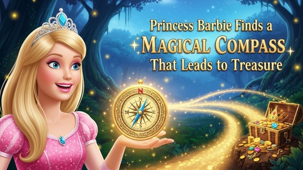 Barbie Finds a Magical Compass That Leads to Treasure | A2 English | Easy English
