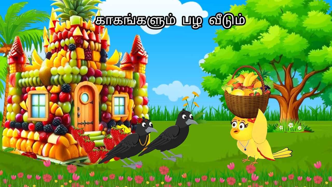 FRUITS HOUSE IN JUNGLE /MORAL STORY IN TAMIL / VILLAGE BIRDS CARTOON