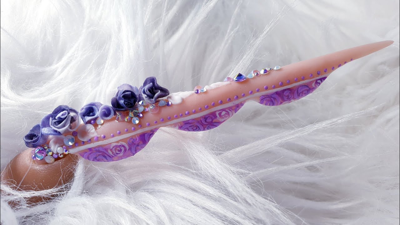 Competition nails | Kylea Wherry | Glitterbels | extreme length | sculptured acrylic | nail tutorial