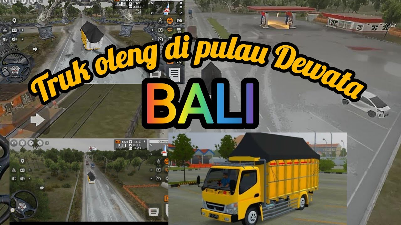 Truk kuning ke pulau Dewata Bali(A yellow Canter truck on a journey to the Island of the Gods, Bali)