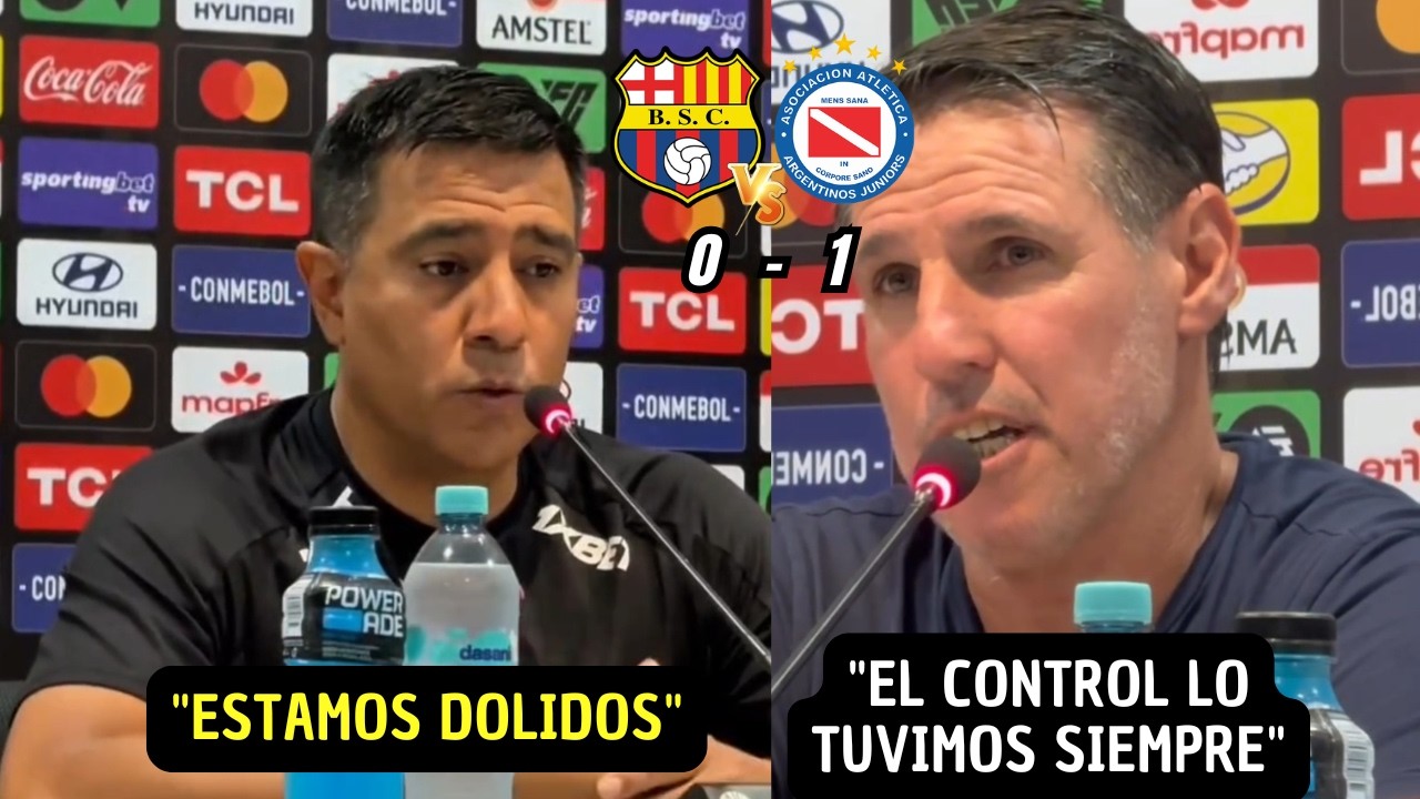 DT de Barcelona SC y Argentinos Jrs se pronuncian sobre el partido por Copa Libertadores