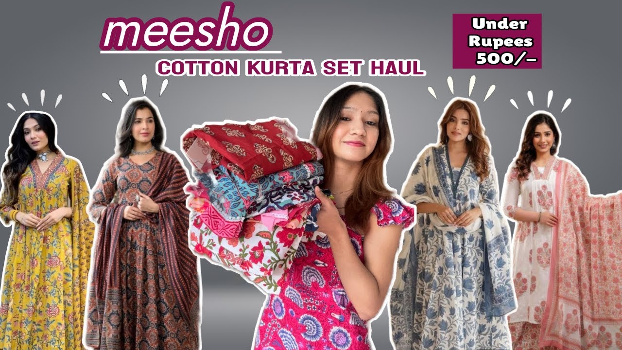 8 Meesho Kurta Sets Under Budget 💰|  Must - Have ethnic wear ! 👗✨| Affordable | Under ₹ 500/- 😍❤️|