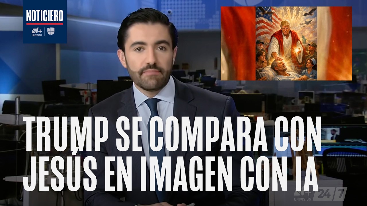 Trump se publica como Jes&uacute;s | Noticias N+ Univision Primetime, lunes 13 de abril de 2026