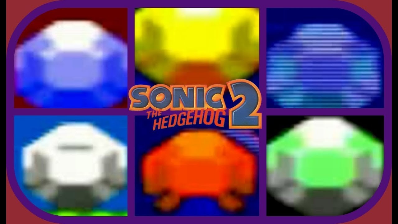 Sonic the Hedgehog 2 Game Gear-All Chaos Emeralds