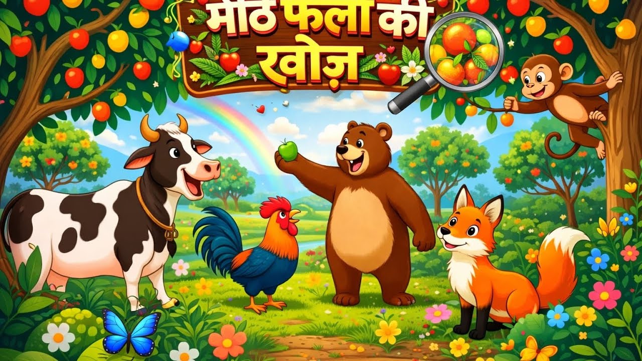 मीठे फलों की खोज | लालच और मेहनत की सीख | Hindi Moral Story | JUNGAL POP TV