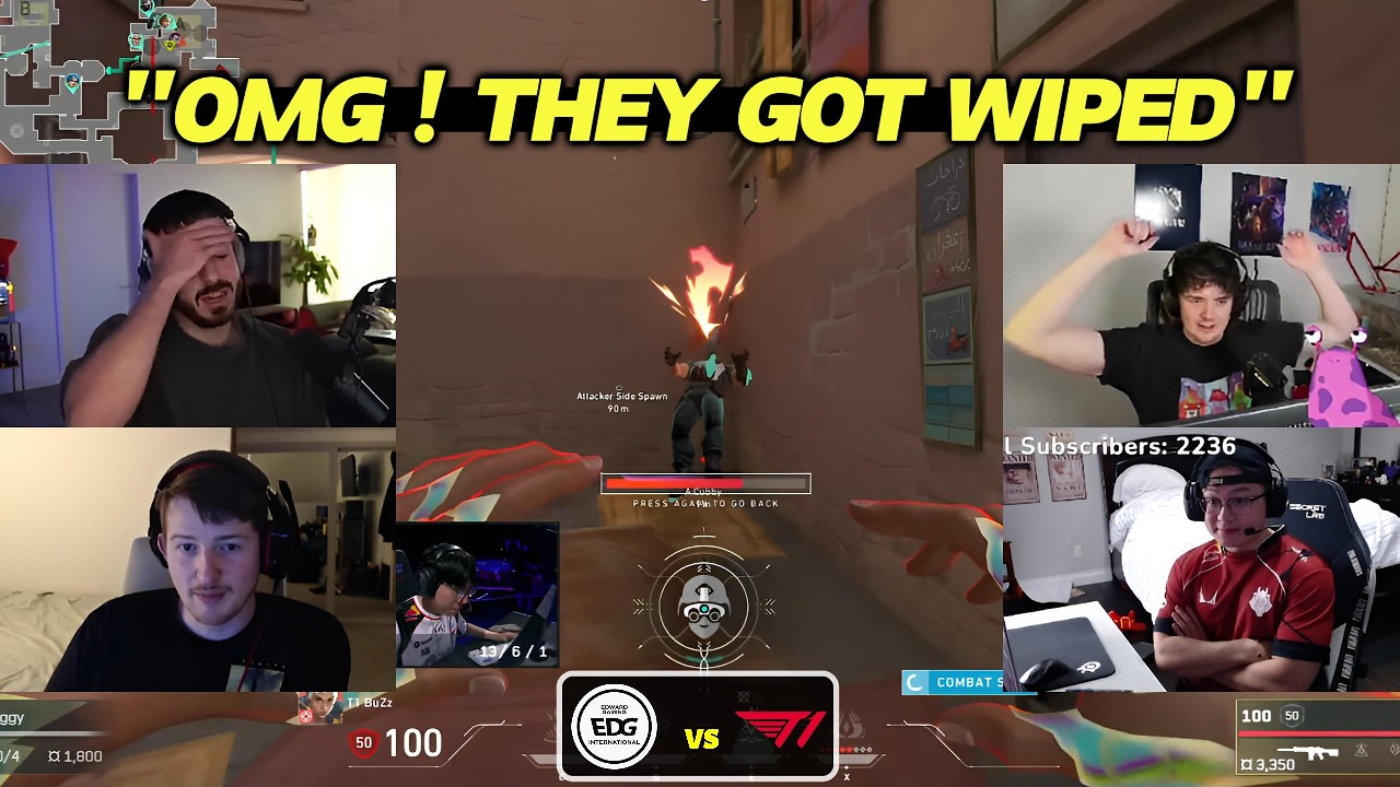 Streamer React To Unbelievable Moments from EDG vs T1