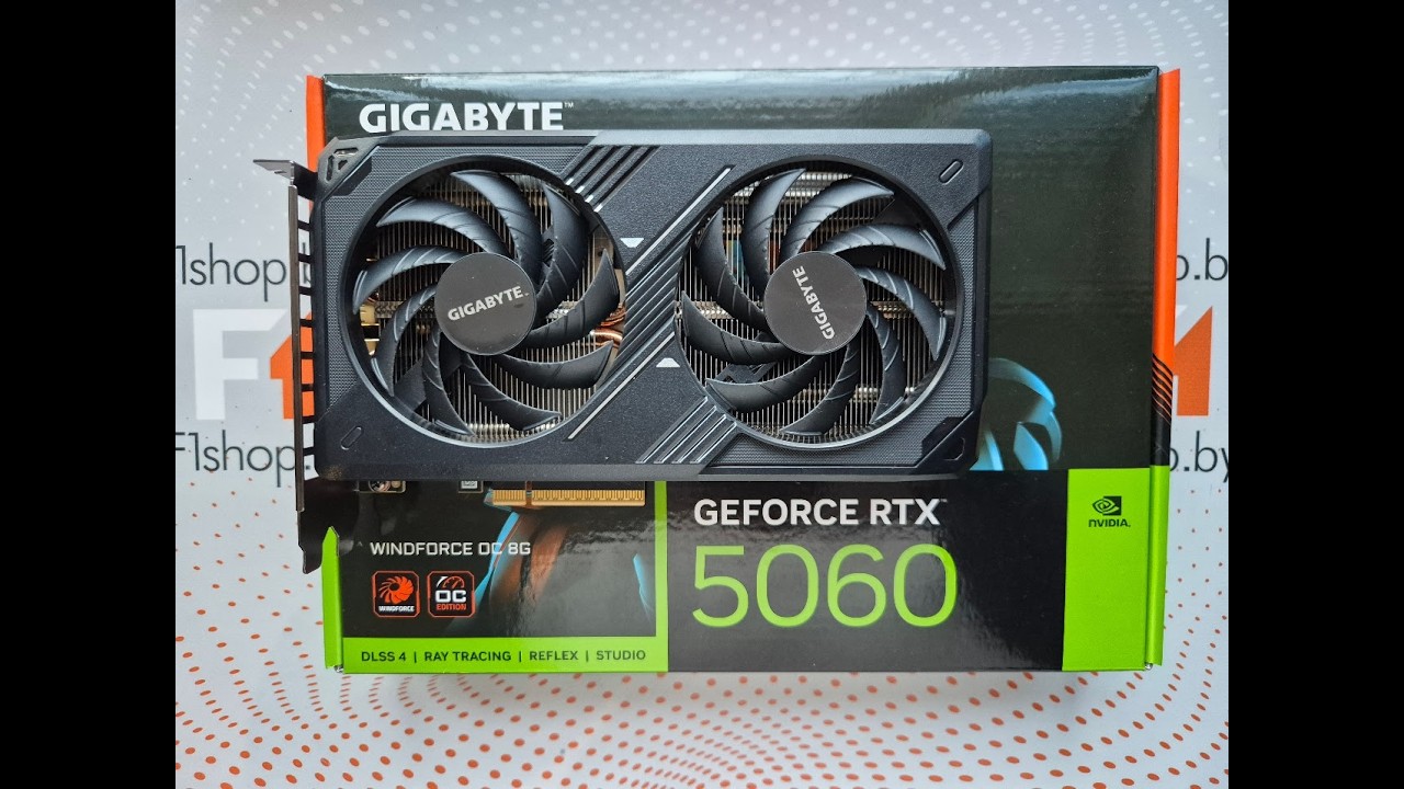 Видеокарта Gigabyte GeForce RTX 5060 Windforce OC 8G GV-N5060WF2OC-8GD БУ