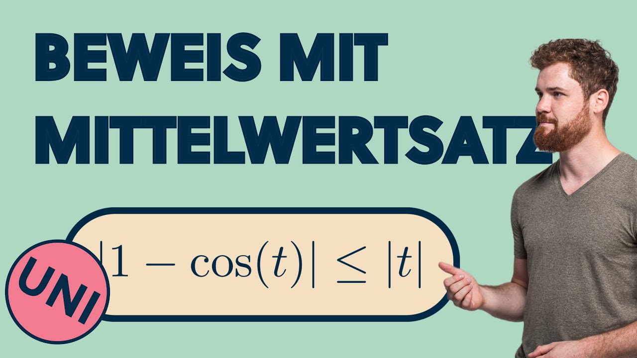 ANALYSIS BEWEIS Ungleichung |1-cos(t)|≤|t| mit Mittelwertsatz der Differentialrechnung beweisen