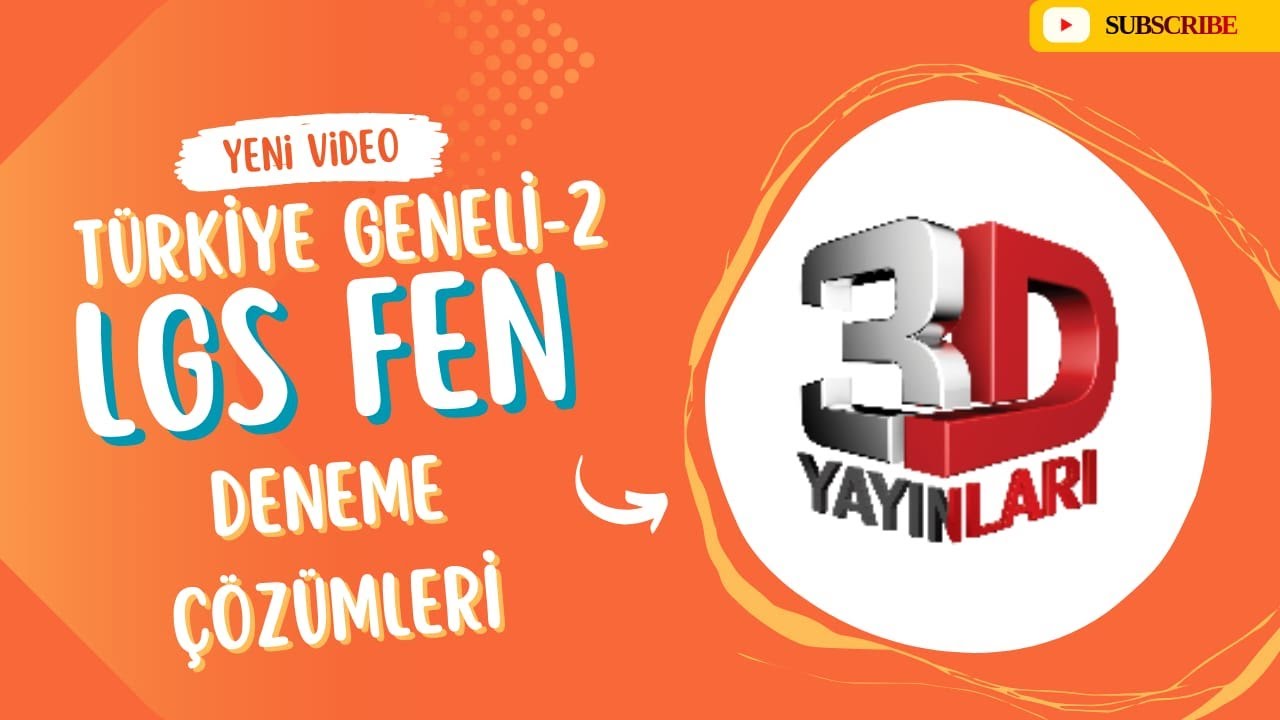 3D YAYINLARI TÜRKİYE GENELİ LGS-2 DENEME SINAVI FEN BİLİMLERİ ÇÖZÜMLERİ TEK PART(1-20)#3d