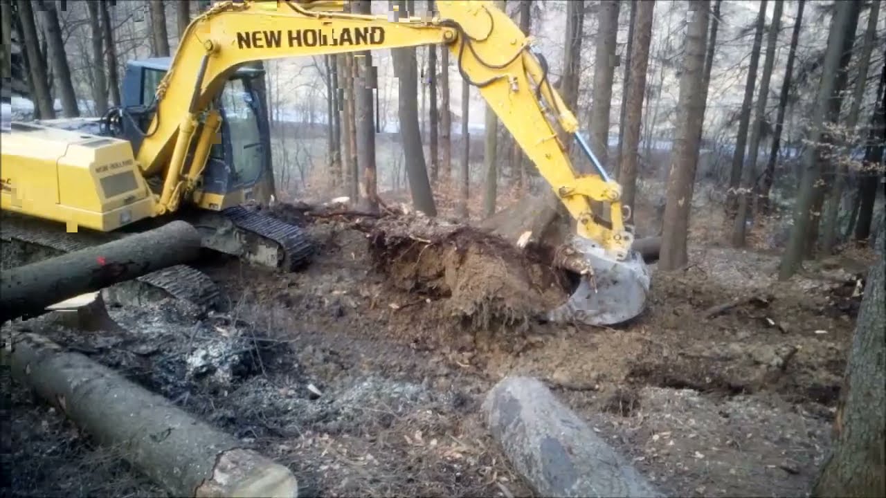 Work with excavator and saw, 422-2021,Práce bagrem a pilou, Arbeiten mit einem Bagger und einer Säge