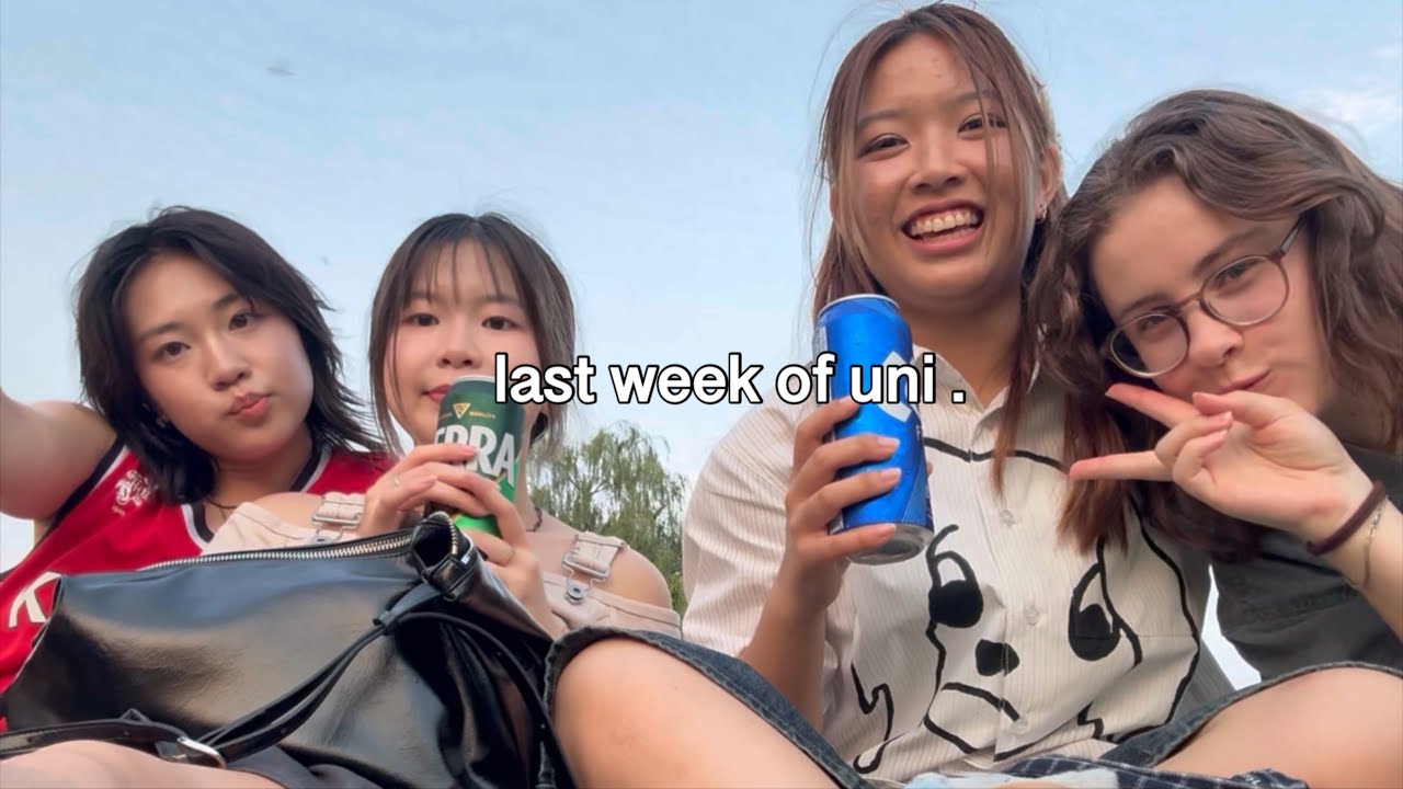 last final UNI vlog in korea as an exchange student 🍀cramming exam, sunset view, hangout w/ friends