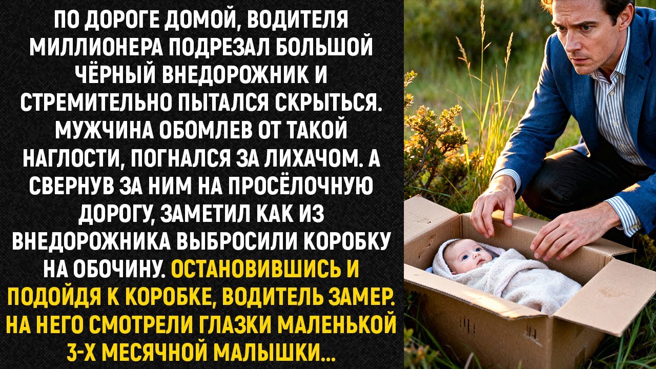 По дороге домой, водителя миллионера подрезал большой чёрный внедорожник. Погнавшись за лихачом...