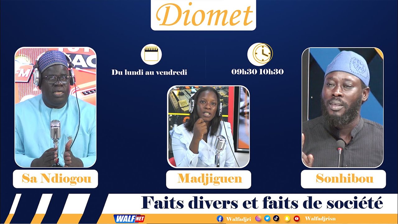 Diomet du mercredi 21 JANVIER 2026 Sur Walf FM 99.0