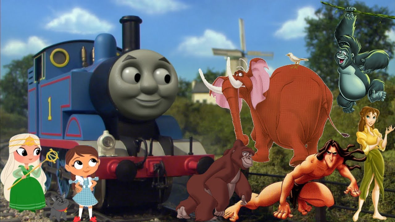 Thomas, Dorothy, Toto & Queen Ozma meets Tarzan & His Friends ( @SamKift2208 &  @trainzville9237 )