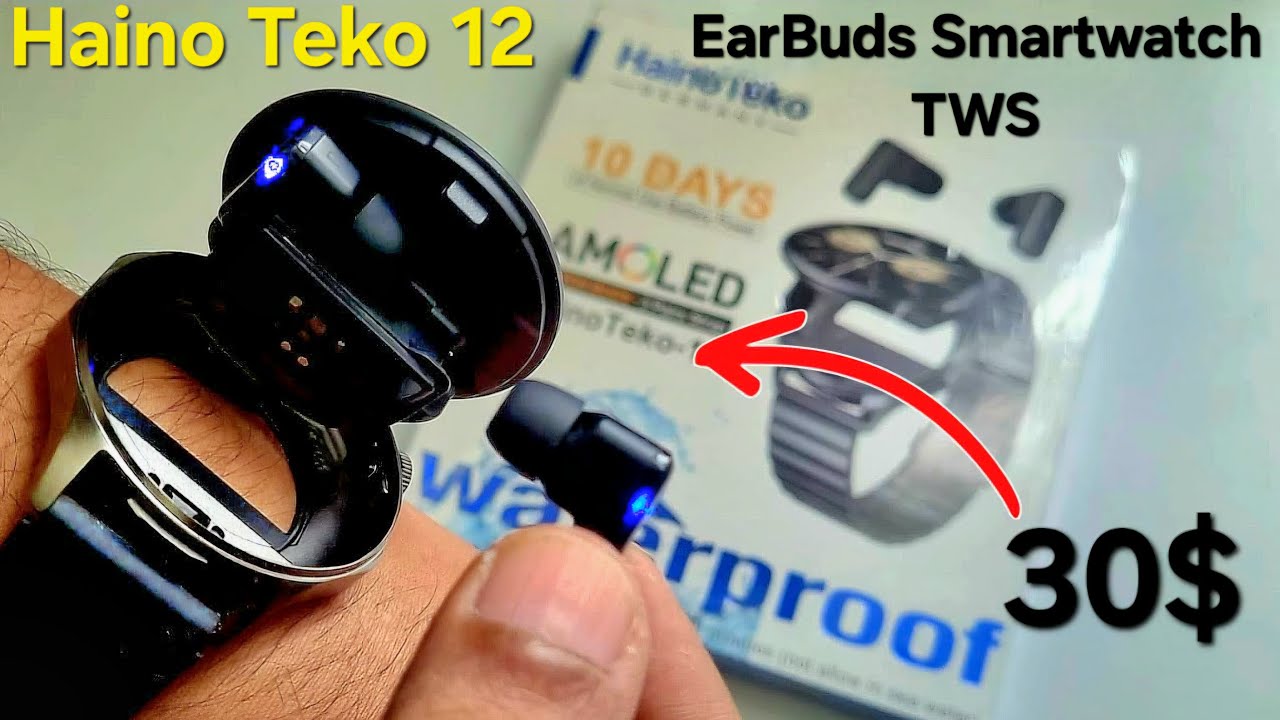 Haino teko 12 earbuds Tws 30$ best smartwatch review