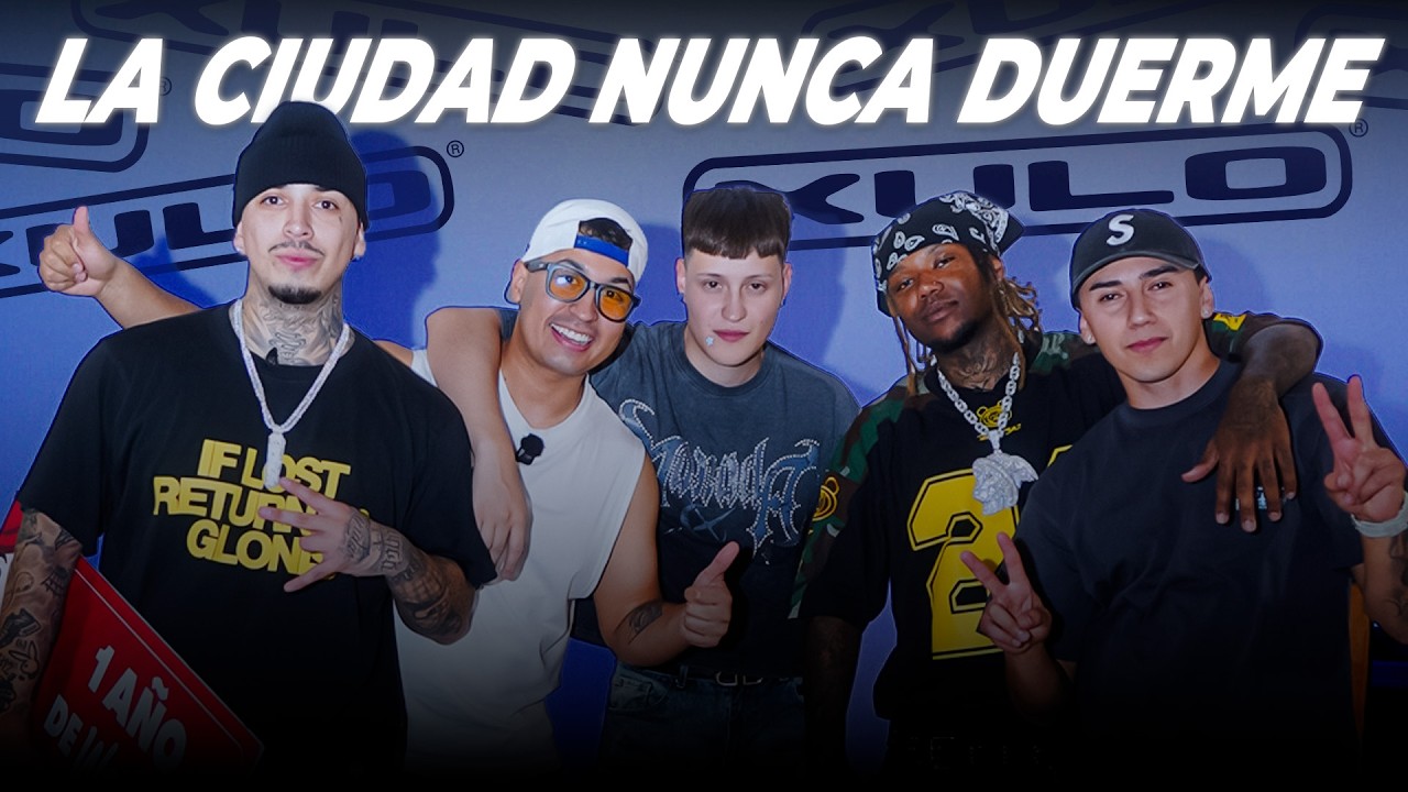 Charlando junto a Young Cister, Polimá Westcoast y Kidd Voodoo