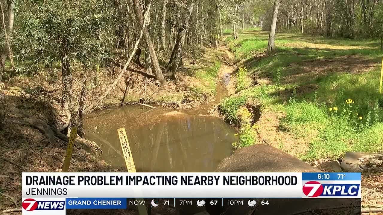 Jennings resident says misaligned culvert causes flooding, erosion on his property