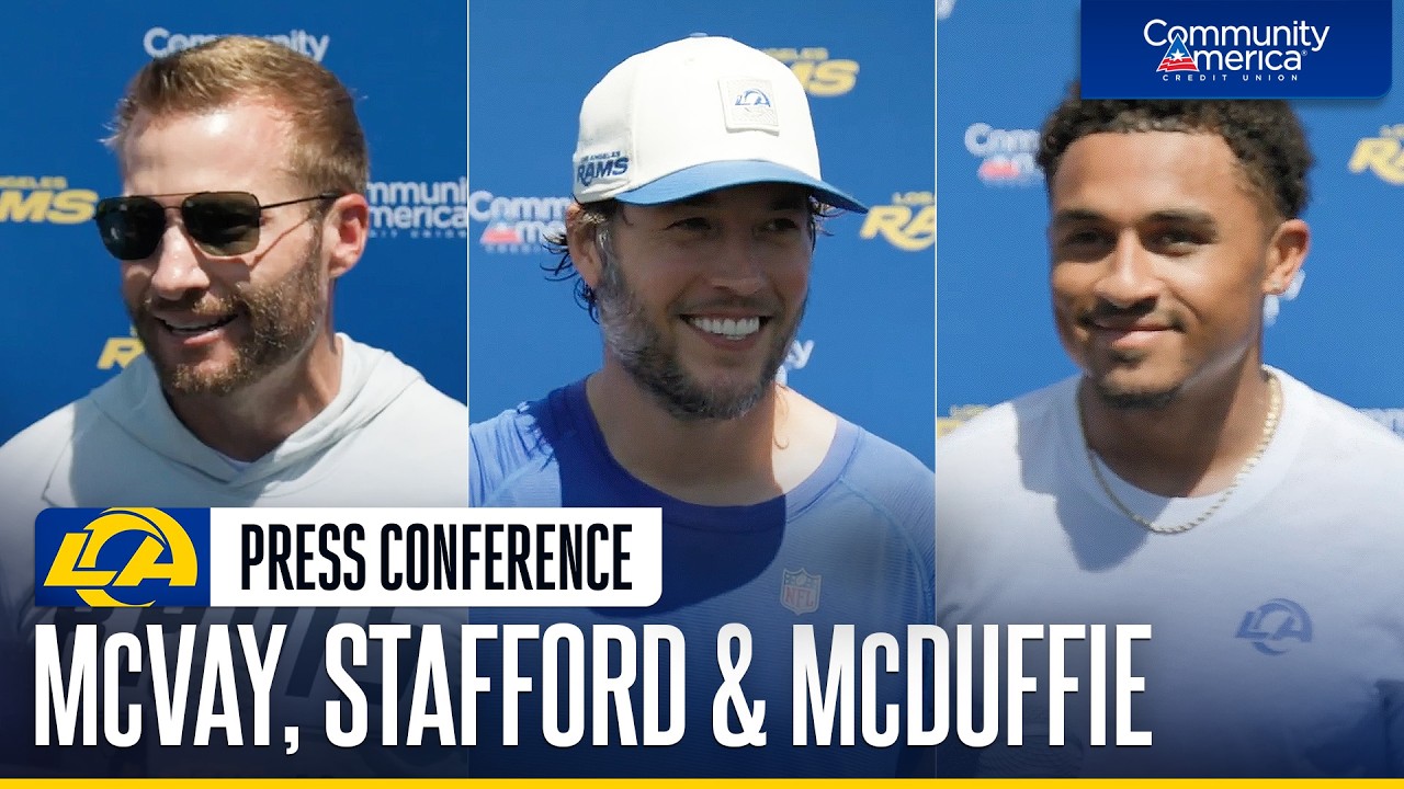 Sean McVay, Matthew Stafford & Trent McDuffie Address The Media After Training Camp Practice