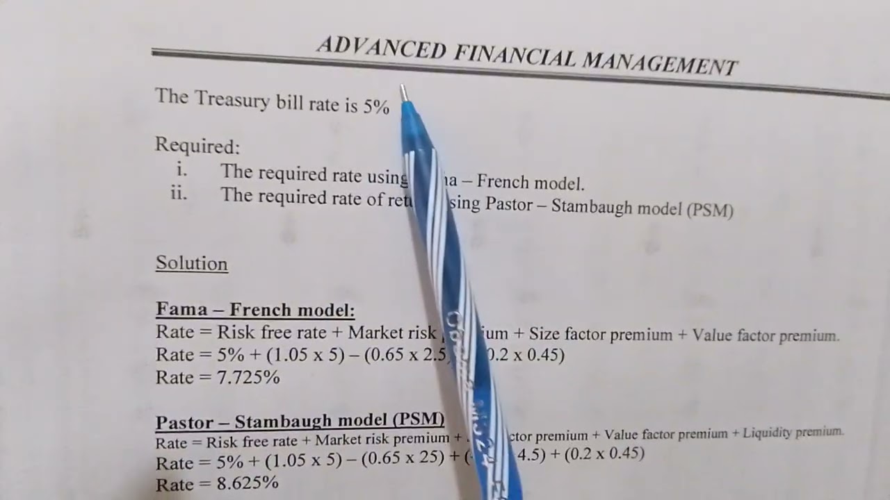 PASTOR STAMBAUGH MODEL  / FAMA - FRENCH MODEL
