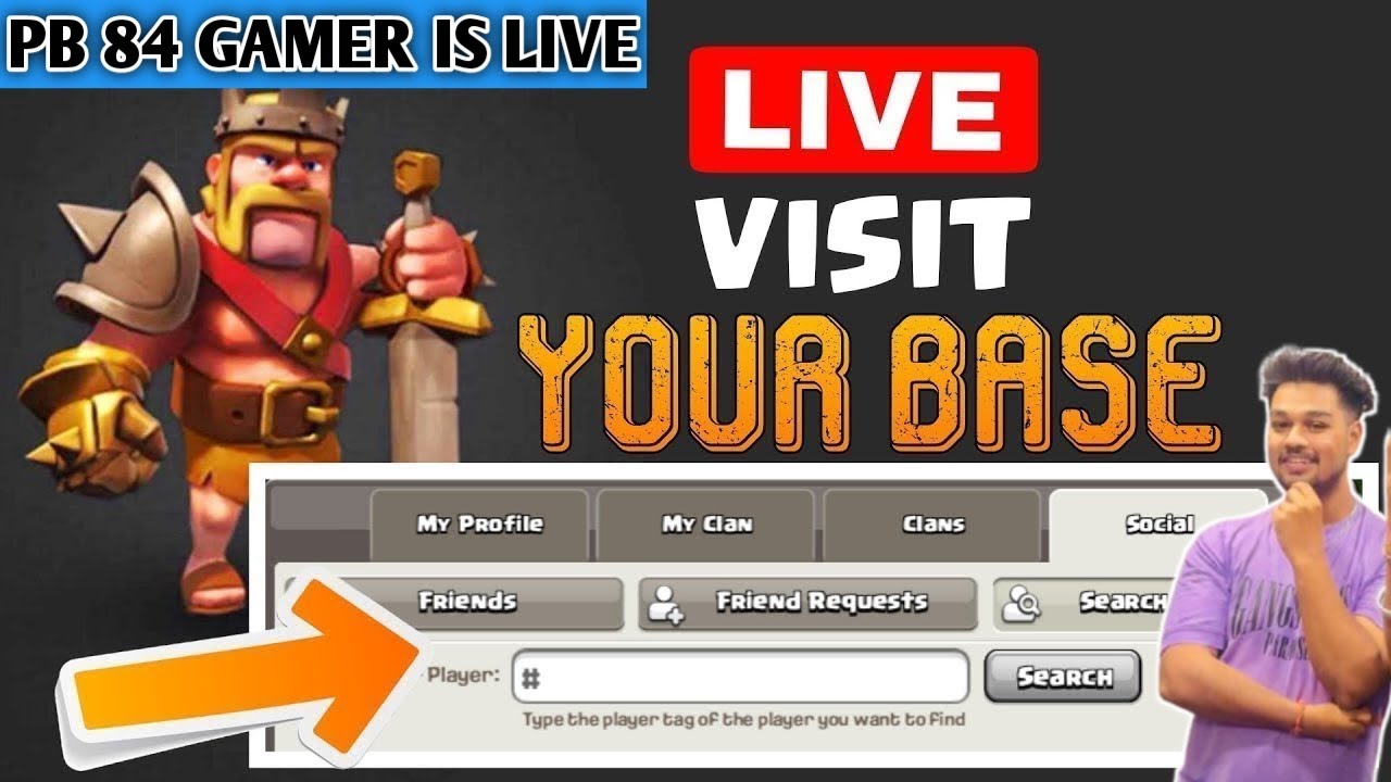 COC Live | Base Visit | Rebuilding Clan | Clash Of Clans Live | PB 84 GAMER