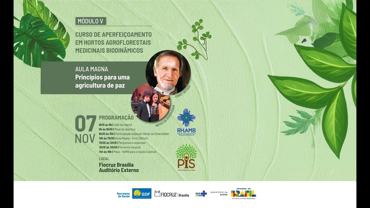 AULA MAGNA - Princípios para uma agricultura de paz