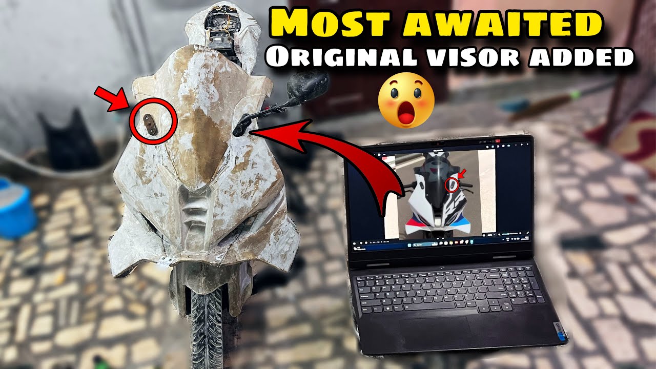 Finally visor ko bhi original bmw S 1000 RR jesa bana diya | Home made bmw | RD
