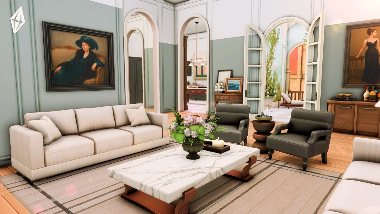 The Sims FINALLY has new APARTMENTS👑  | Old Money Royal Apartment Speedbuild