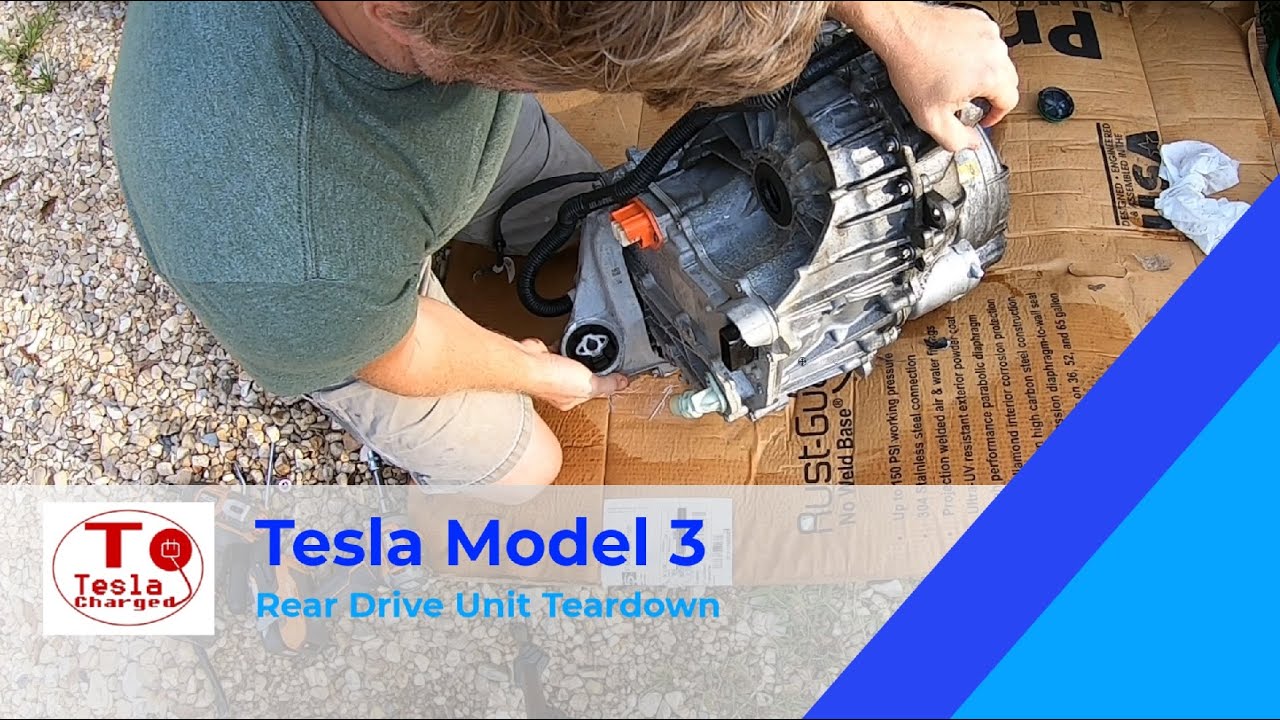 Tesla Model 3 - Rear Drive Unit - Teardown - Checking the Damage - P3