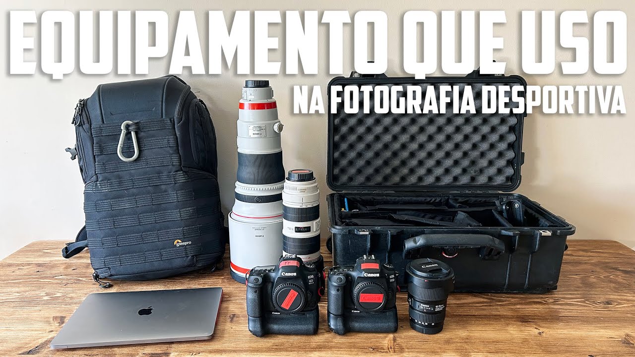 Equipamento que uso na fotografia desportiva