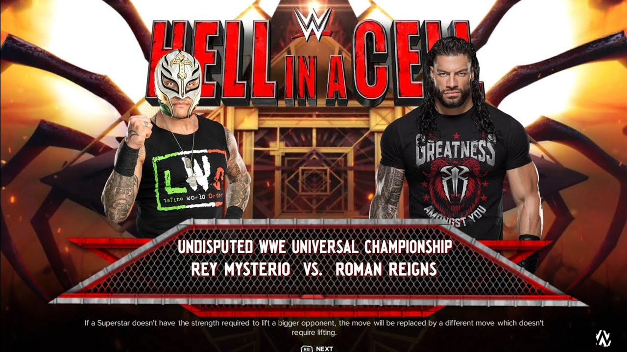 Rey Mysterio vs Roman Reigns Full Match Underdog vs Tribal Chief - One On One Hell In a Cell