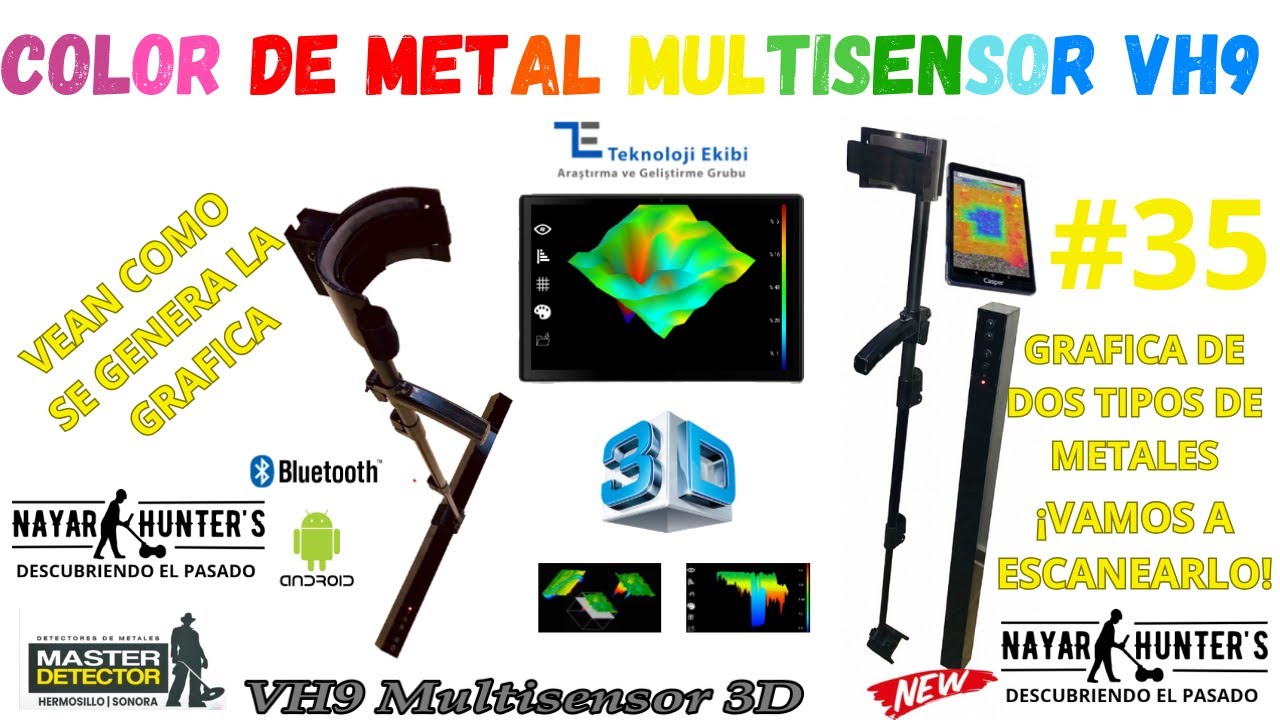 Prueba de color de metal magnético y no magnético Multisensor vh9