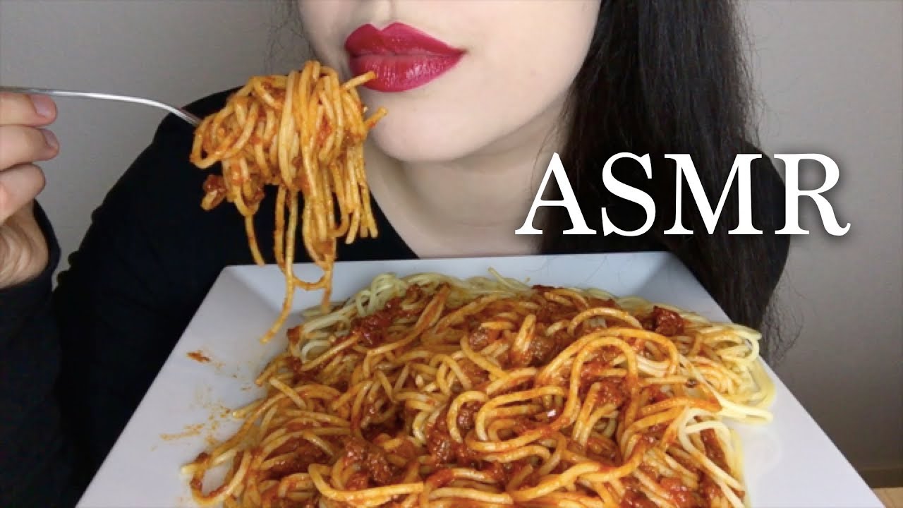 ASMR: Spaghetti Bolognese *BIG BITES* *No Talking* Eating Sounds