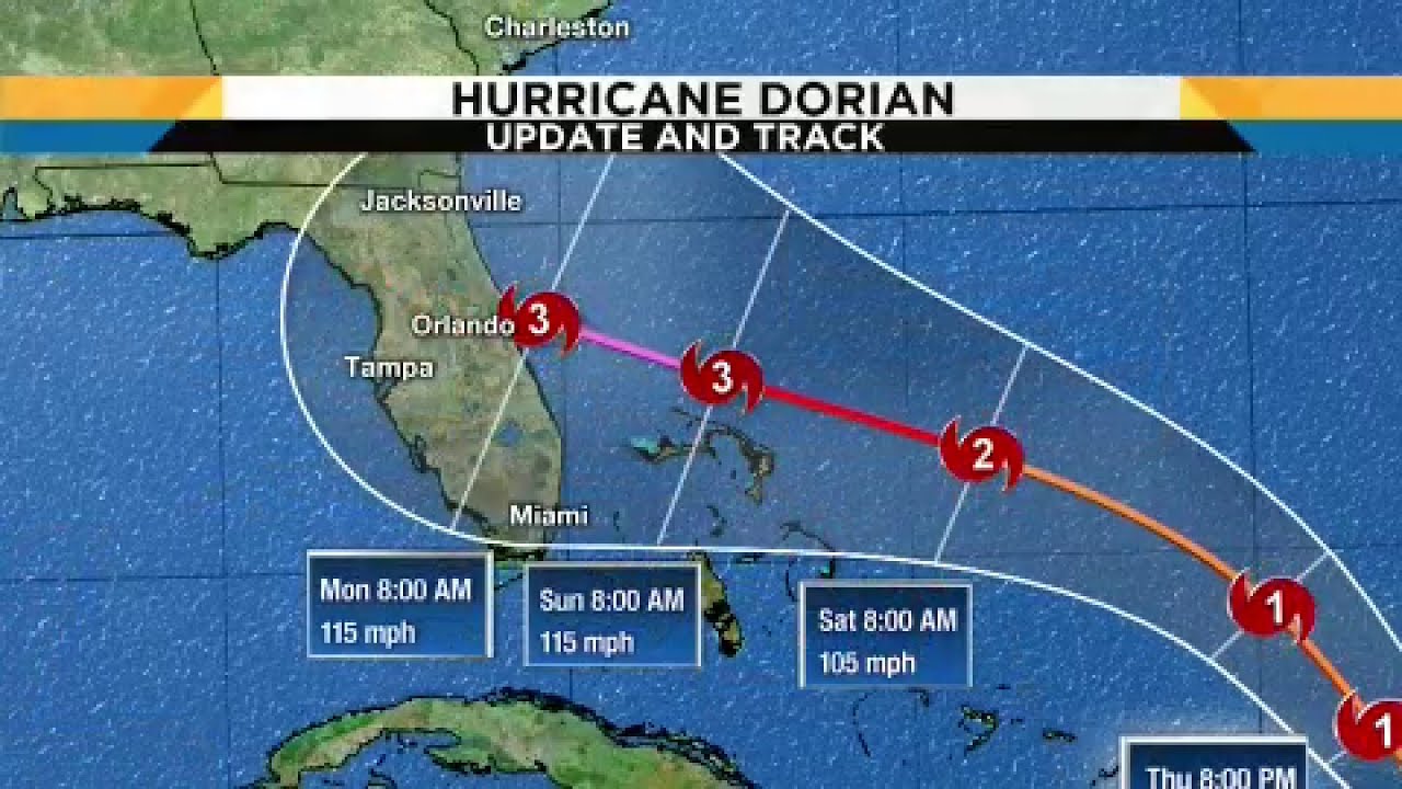 WATCH: Hurricane Dorian cone, models