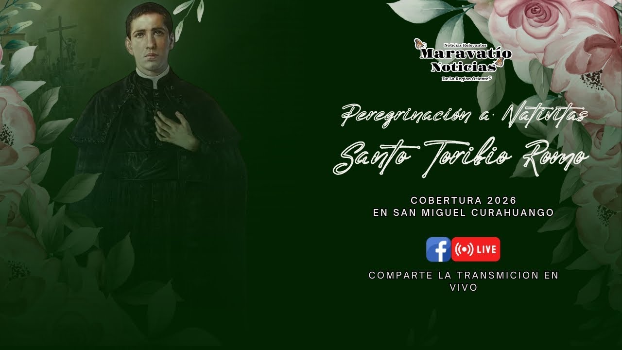 Peregrinacion a Santo Toribio Romo en el Barrio de Nativitas en Tziritzicuaro, San Miguel Curahuango