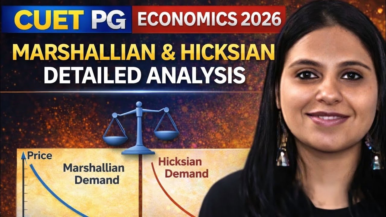 MARSHALLIAN & HICKSIAN DETAILED EXPLANATION | CUET PG ECONOMICS 2026 | CUET PG ECONOMICS COACHING |