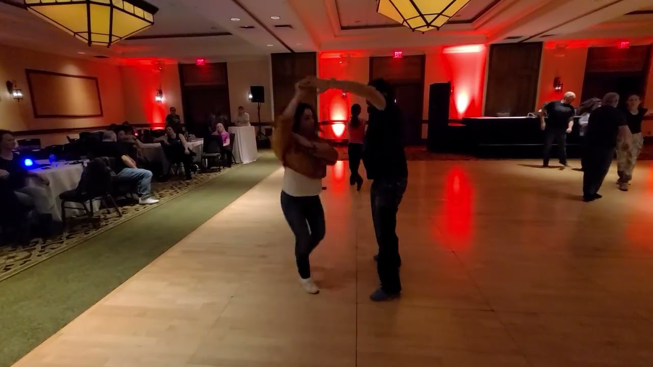 Jeff Fraunhoffer and Veronica Castilla. Swing Dance America 2022. 